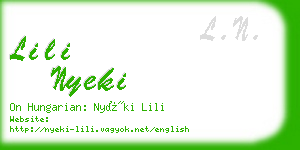 lili nyeki business card